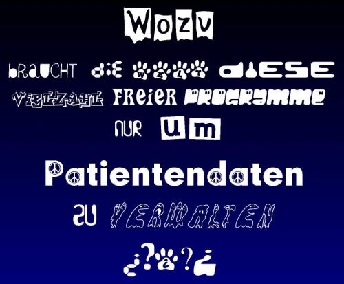 Wozu braucht die Welt
    diese Vielzahl freier Programme nur um Patientendaten zu verwalten
    ??